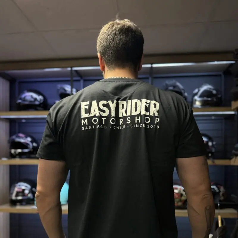 EASY RIDER MOTORSHOP - Polera Classic Negra 100% Algodón