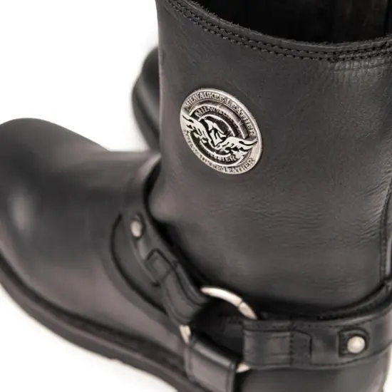 MILWAUKEE LEATHER Bota de Cuero Negra Masculina - Imagen 7