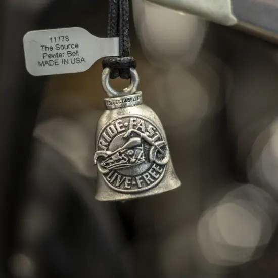 GUARDIAN BELL - Ride Fast Live Free Pewter Collectabell - Imagen 2