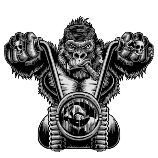 LETHAL THREAT - STICKER Go Fast Gorila - Imagen 1