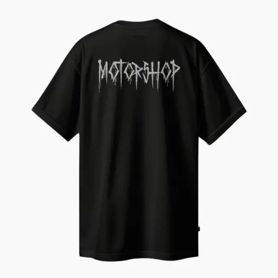 EASY RIDER MOTORSHOP - Polera Skull Negra 100% algodón - Imagen 2