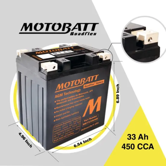 MOTOBATT – Batería de Moto AGM Quadflex MBTX30UHD - Imagen 2