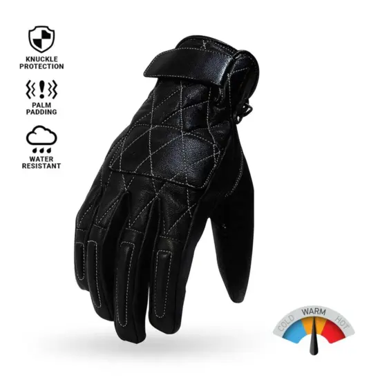 TORC - Guante Silverlake Black Costura Blanca - Imagen 1