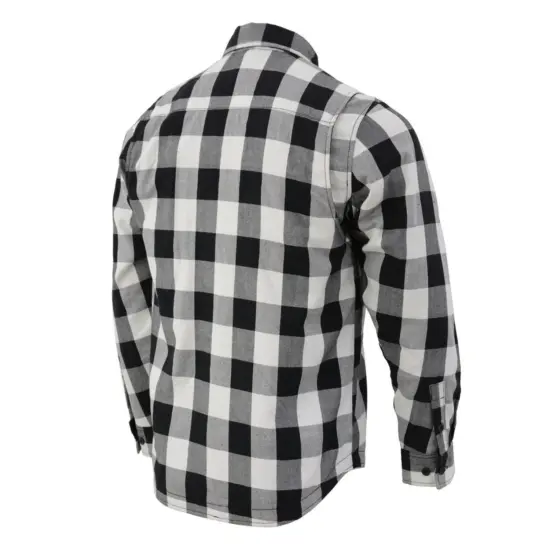 NexGen – Camisa Leñadora Calefaccionada (Blanco/Negro) - Imagen 4