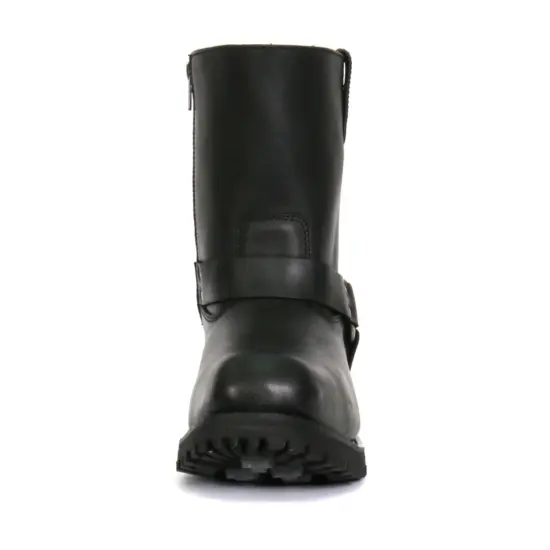 HOT LEATHERS - Bota de Cuero Negra Con Caña Corta - Imagen 4