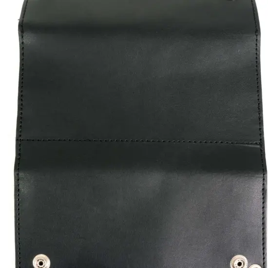 MILWAUKEE LEATHER - Billetera de Cuero Negra Larga con Cadena - Imagen 4