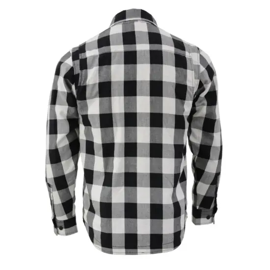 NexGen – Camisa Leñadora Calefaccionada (Blanco/Negro) - Imagen 3