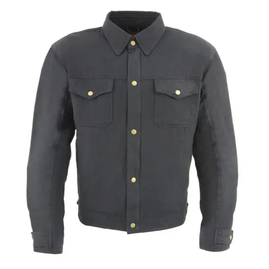 MILWAUKEE LEATHER – Chaqueta de Franela Negra con Protecciones CE y KEVLAR® - Imagen 1