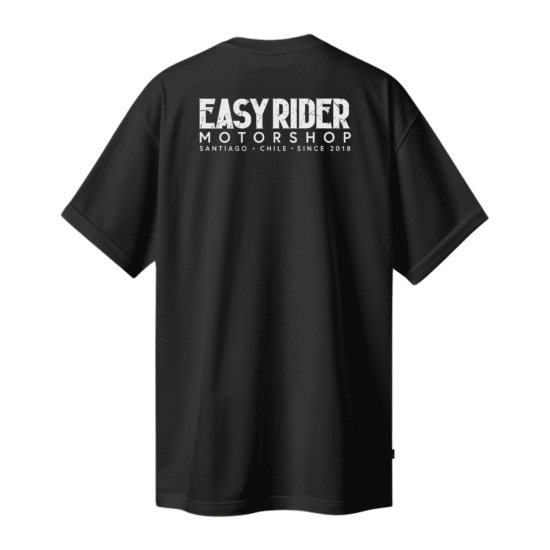 EASY RIDER MOTORSHOP - Polera Classic Negra 100% Algodón - Imagen 2