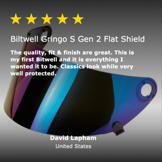 BILTWELL - Mica Gringo S Helmet Gen 2 Flat Shield - Rainbow Mirror - Imagen 8