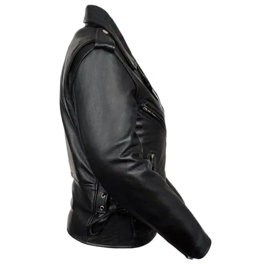 MILWAUKEE LEATHER – Chaqueta de Cuero Vintage Mujer con Cordones (LKL2700) - Imagen 2