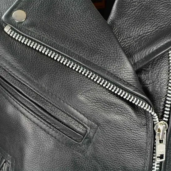 MILWAUKEE LEATHER – Chaqueta de Cuero Vintage Mujer con Cordones (LKL2700) - Imagen 6