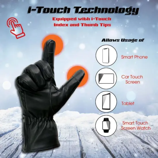 MILWAUKEE LEATHER - Guantes Calefaccionado de Cuero Negro - Imagen 6