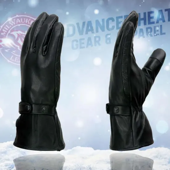 MILWAUKEE LEATHER - Guantes Calefaccionado de Cuero Negro - Imagen 8