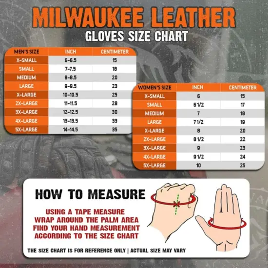 MILWAUKEE LEATHER – Guantes de Cuero con Palma de Gel para Mujer (MG7700) - Imagen 7