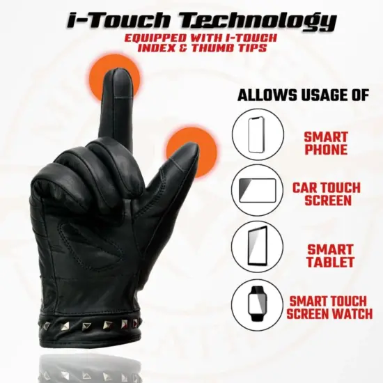 MILWAUKEE LEATHER – Guantes de Cuero i-Touch Térmicos para Mujer - Imagen 5