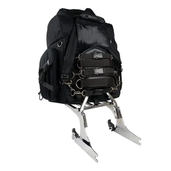 MILWAUKEE LEATHER - Large Bolso Negro Impermeable Para Touring Sissy Bar - Imagen 4