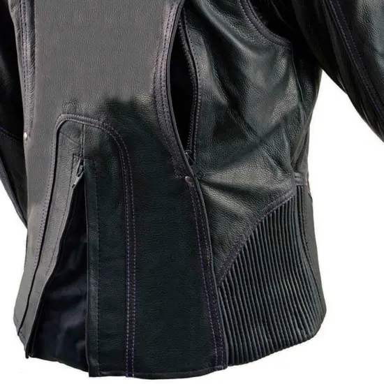 MILWAUKEE LEATHER - Chaqueta de Cuero Mujer c/Tribal Reflectante - Imagen 5