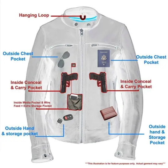 MILWAUKEE LEATHER - Chaqueta de Cuero Mujer c/Triple Costura - Imagen 5