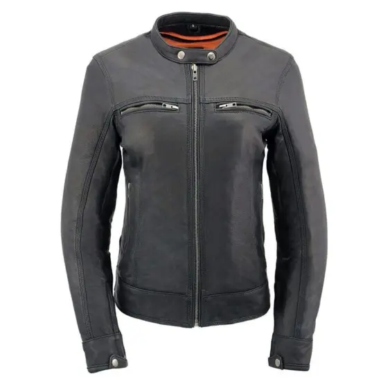 MILWAUKEE LEATHER - Chaqueta de Cuero Mujer c/Triple Costura - Imagen 1
