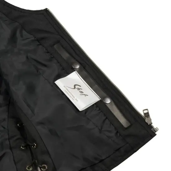 MILWAUKEE LEATHER – Vest de Cuero Vintage Mujer Café Desgastado - Imagen 6