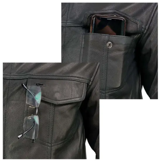 MILWAUKEE LEATHER – Chaqueta Ligera de Cuero de Cabra "Rider" - Imagen 8