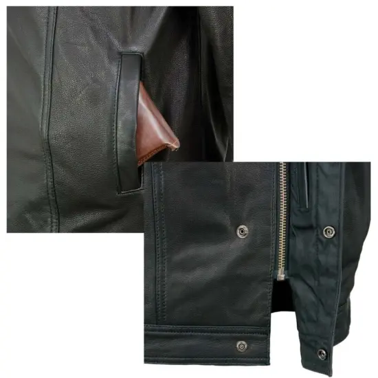 MILWAUKEE LEATHER – Chaqueta Ligera de Cuero de Cabra "Rider" - Imagen 7