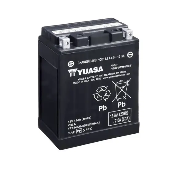 YUASA – Batería de Moto AGM PLUS YTX14AH-BS - Imagen 1