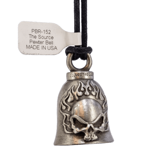 GUARDIAN BELL - Pewter Flaming Skull - Imagen 1