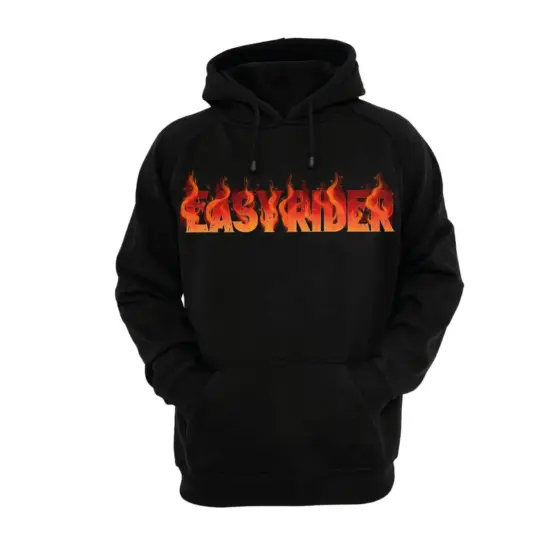 EASY RIDER MOTORSHOP - Polerón Flama Negro - Imagen 1