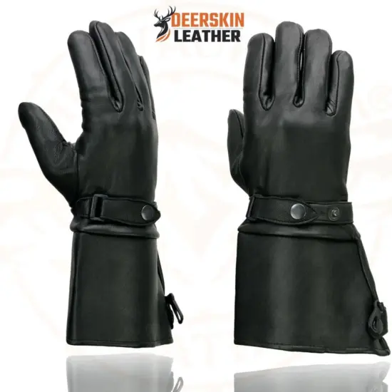 MILWAUKEE LEATHER – Guantes de Cuero de Ciervo Térmicos tipo Gauntlet - Imagen 6