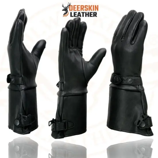 MILWAUKEE LEATHER – Guantes de Cuero de Ciervo Térmicos tipo Gauntlet - Imagen 5