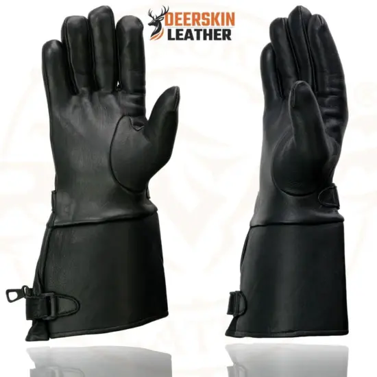 MILWAUKEE LEATHER – Guantes de Cuero de Ciervo Térmicos tipo Gauntlet - Imagen 3
