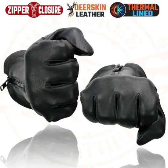 MILWAUKEE LEATHER – Guantes de Cuero de Ciervo con Forro Térmico - Imagen 4