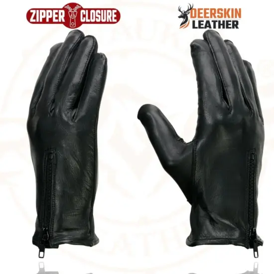 MILWAUKEE LEATHER – Guantes de Cuero de Ciervo sin Forro - Imagen 5