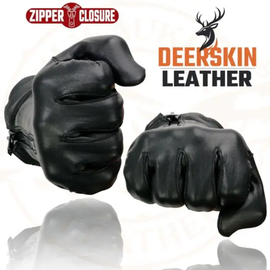 MILWAUKEE LEATHER – Guantes de Cuero de Ciervo sin Forro - Imagen 6