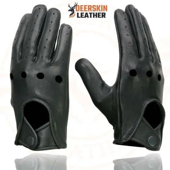 MILWAUKEE LEATHER – Guantes de Cuero de Ciervo con Nudillos Abiertos - Imagen 7