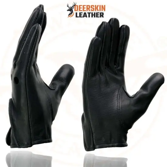 MILWAUKEE LEATHER – Guantes de Cuero de Ciervo con Nudillos Abiertos - Imagen 6