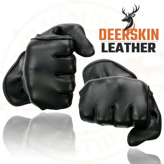 MILWAUKEE LEATHER – Guantes de Cuero de Ciervo sin Forro para Mujer - Imagen 2