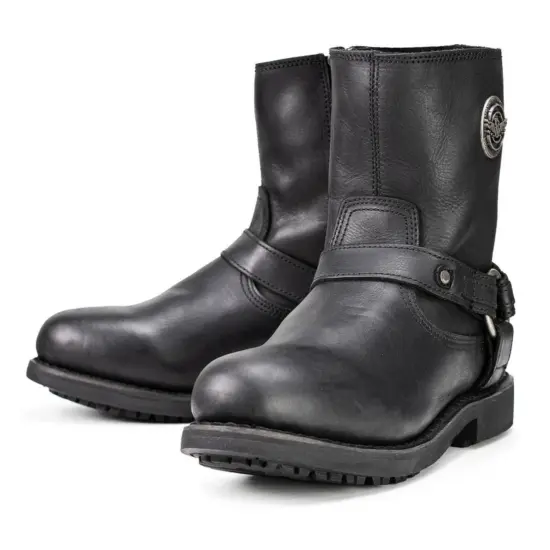 MILWAUKEE LEATHER Bota de Cuero Negra Masculina - Imagen 2