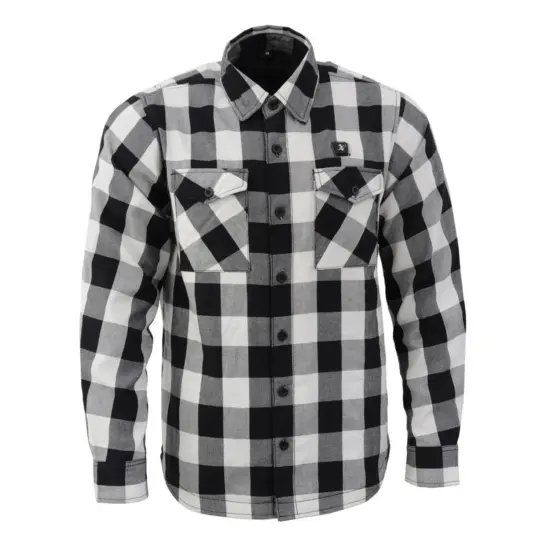 NexGen – Camisa Leñadora Calefaccionada (Blanco/Negro) - Imagen 2
