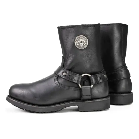 MILWAUKEE LEATHER Bota de Cuero Negra Masculina - Imagen 3