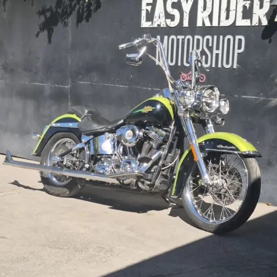 Harley-Davidson Softail Deluxe 2012 estilo Chicana perfil completo Apple Green en venta Santiago