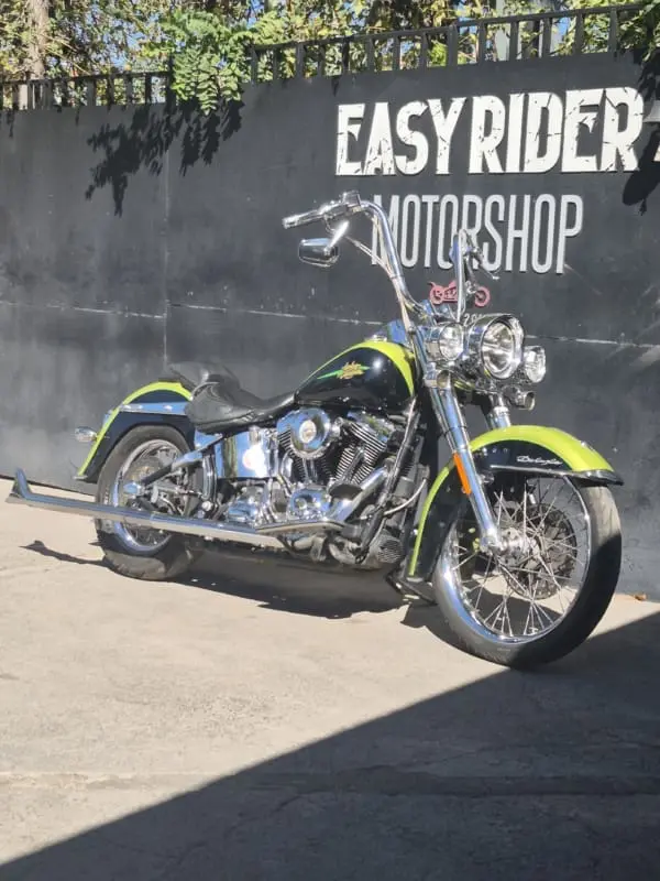 Harley-Davidson Softail Deluxe 2012 estilo Chicana perfil completo Apple Green en venta Santiago