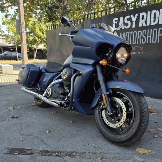 Kawasaki Vulcan 1700 Vaquero ABS 2025 vista frontal color azul Easy Rider Motorshop Chile