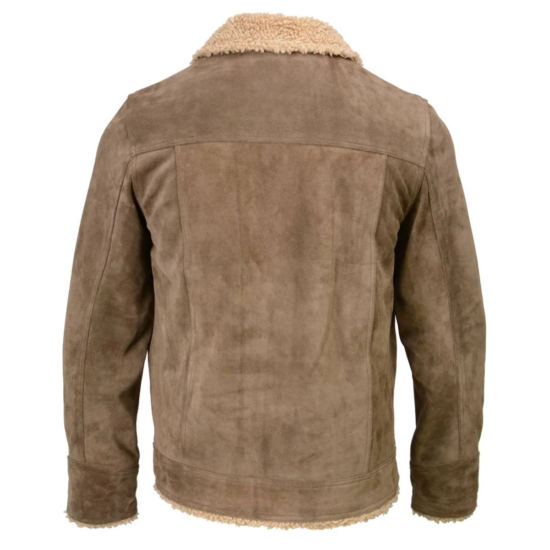 MILWAUKEE LEATHER SFM1811 — Chaqueta Gamuza Sherpa Hombre | Taupe - Imagen 10