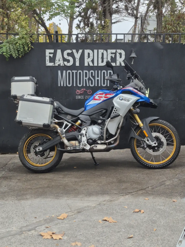 BMW F850 GS Adventure usada 2019 perfil lateral azul Lupino Rallye