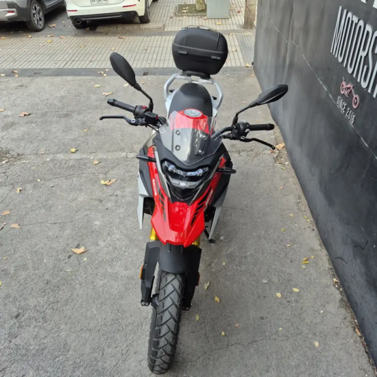 BMW G310 GS usada 2025 manubrio top case frontal Santiago