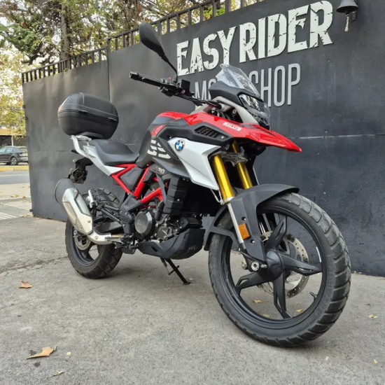 BMW G310 GS usada 2025 Rojo Racing frontal tres cuartos Santiago