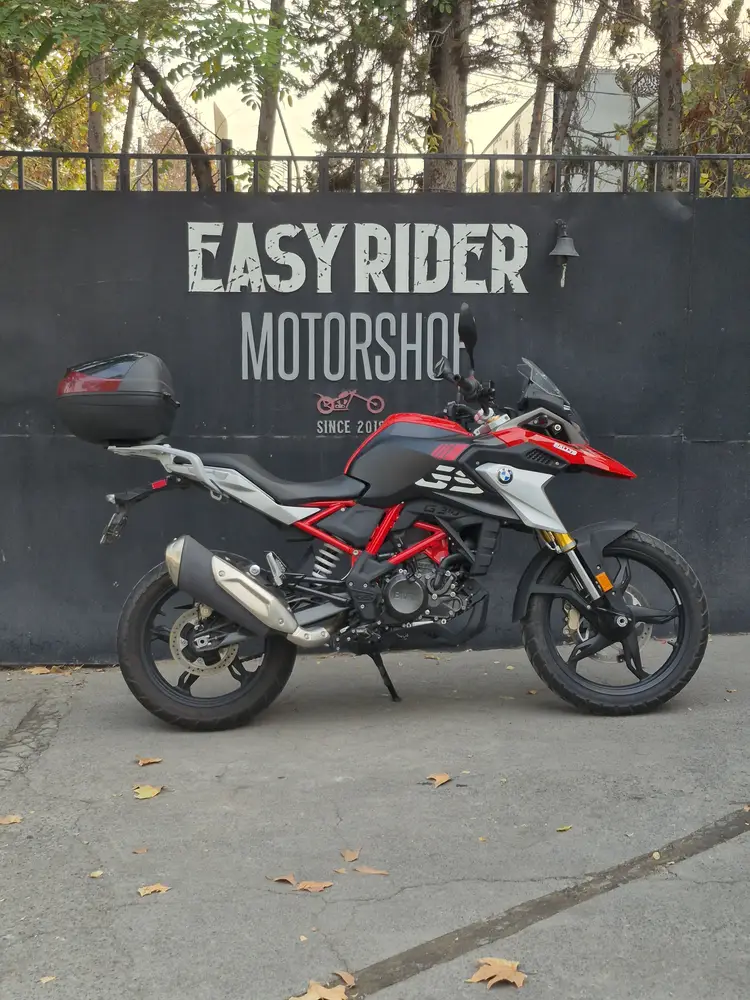 BMW G310 GS usada 2025 Rojo Racing perfil lateral Easy Rider Motorshop Santiago